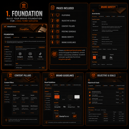 Creator Content Planner & Social Media Dashboard | Notion Template