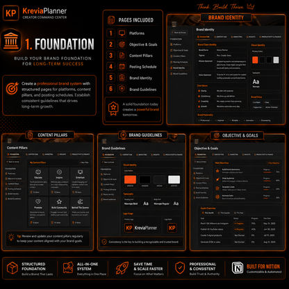 Creator Content Planner & Social Media Dashboard | Notion Template