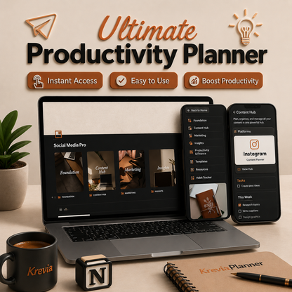 KreviaPlanner – Ultimate Creator Workspace